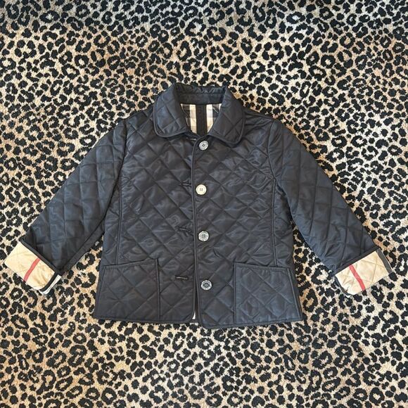 Burberry Children Black Diamond Quilted Jacket in size 5 youth - Picture 1 of 10
